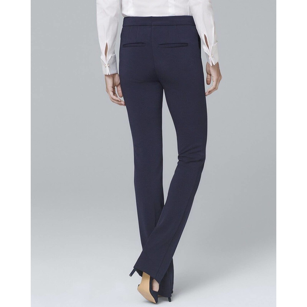 White House Black Market The Slim Essential Pants Navy Women's Size 10 H14683 - Picture 7 of 12